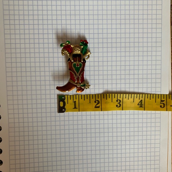 Don Lin Christmas cowboy brooch - Picture 3 of 4